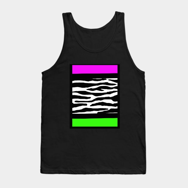 NEON ZEBRA DESIGN Tank Top by VICTIMRED